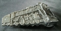 TRAIN STEAM ENGINE 4-6-2 PACIFIC TYPE LOCOMOTIVE BELT BUCKLE USA