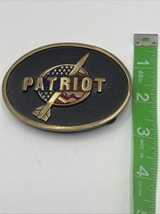 Patriot Missile Belt Buckle Brass 1988 Limited Edition