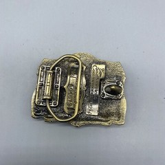 Commemorative 200 Years American Presidency Belt Buckle Solid Brass Red White