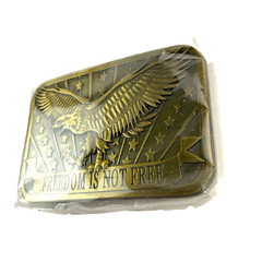2014 Freedom Is Not Free Metal Belt Buckle Sponsor