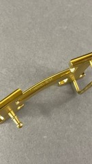 Gold Crystal H Belt Buckle Rhinestone Pavé Statement Buckle Heavy Metal Hardware