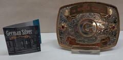 1986 – SPRING 500 – SINGLES C – GERMAN SILVER – BELT BUCKLE – listing # 9560