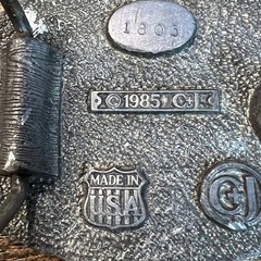 Vintage 1985 USMC Marine Corps EGA Belt Buckle Made in USA 1805 Pewter Green B19