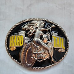 Hard Tail Sexy Woman Motorcycle Rider Biker Gang Metal Unisex Men’s Belt Buckle