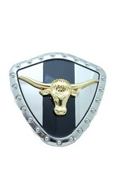 Men Silver Metal Western Belt Buckle Texas Lone Horn Cow Bull Country Collection