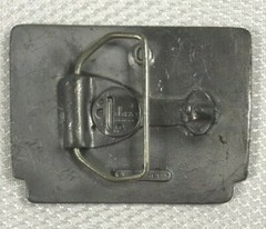 Vintage 1975 WYOMING w/ Horses Dezy Pewter Tone Belt Buckle