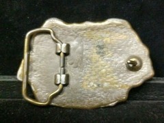 Great/Fun/Fashionable Belt Buckle Brass Tone Heavy Detail Flying Plains Aviation