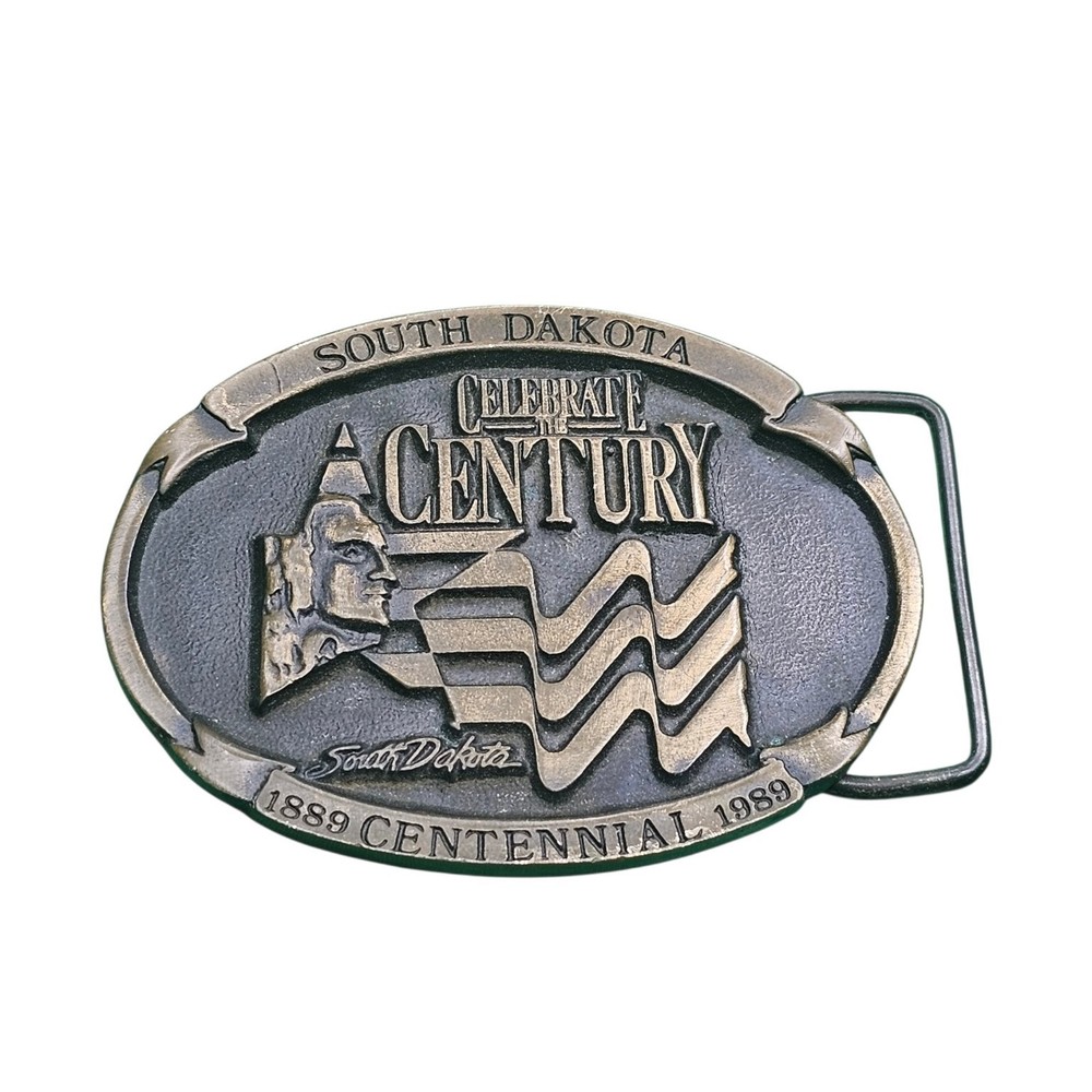 South Dakota Celebrate The Century Belt Buckle Bronze