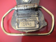 Vintage Retro 1985 3-D Enamel Electric Guitar Belt Buckle – Serial Number 1448