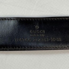 GUCCI Pre-Owned Belt Sherry Line Silver Buckle Leather