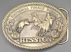 VTG Hesston 1980 National Finals Rodeo Sixth Edition Collector&rsquo;s Belt Buckle
