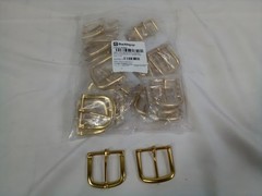 Buckleguy Solid Brass Heel Bar Buckle Natural Brass 1 1/2 Inch Lot of 40