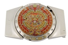 New Mayan Mexico MEN COWBOY WESTERN Aztec Calendar REMOVABLE LIGHTER Belt Buckle