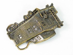 Vintage Railroad Caboose Belt Buckle Brass Train 1979 Chicago Limited Edition