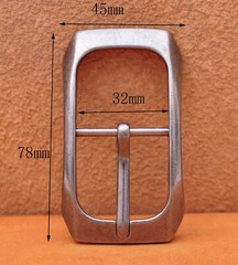 Arch Solid Rectangular Antique Silver Center Bar Pin Belt Buckle Fit 32mm Strap