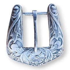 Vintage Belt Buckle Sterling Silver 925 Southwestern Floral Buckle