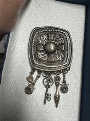 Vintage Belt Buckle Unique with Hanging Charms AS IS