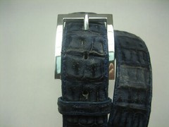 GENUINE HORNBACK CROCODILE BELTS 1-3/8&Prime; WIDE, AND SILVER 925 SOLID BUCKLE U.S.A.