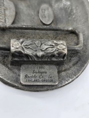 Vintage Alaska Bald Eagle Pewter Belt Buckle Siskiyou Buckle Co Americana 1990