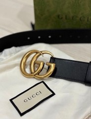 GUCCI Pre-Owned Black Leather Belt 38 Inches