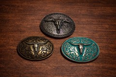 Longhorn Skull Belt Buckle | Antique Silver Finish, Fits 1.5&Prime; Belt