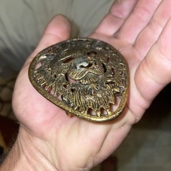 Brutalist Medieval Modernist Lion Big Belt Buckle