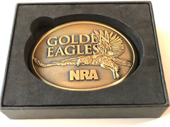 Vintage Brand New Box NRA Golden Eagles National Rifle Association Belt Buckle