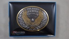 Nocona Belt Buckle Eagle The Right To Keep and Bear Arms 37117