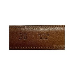 Brooks Brothers Mens Black Leather Belt Brass Buckle Size 36 Made in USA