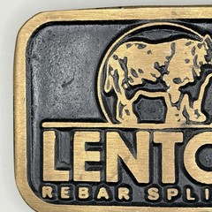 Vintage Lenton Rebar Splicing Dynabuckle Provo Utah Solid Brass Belt Buckle