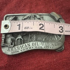 Arroyo Grande Buckle Co American Oil Worker 1986 Belt Buckle LE #361/5000 1.5&Prime;
