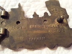 BBB Baron Solid Brass Train Engine Railroad Belt Buckle Vintage 1978 4.25×2.25&Prime;