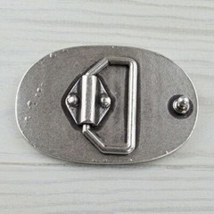 Gürtelschnalle Silber Mauern Vulkan Muster Riss Holz Buckle Belt Wechselschließe