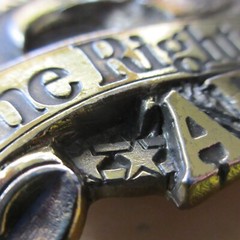 oval – America&rsquo;s Heritage 3 x 2 3/8  » thick BELT BUCKLE eagle right to bear arms