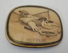 Belt Buckle Tennis Themed Humorous Belt Fits 1.5&Prime; Width Belt
