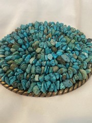 Oval Western Belt Buckle turquoise Stone Inlay Blue Green Bronze Fits 1.5in