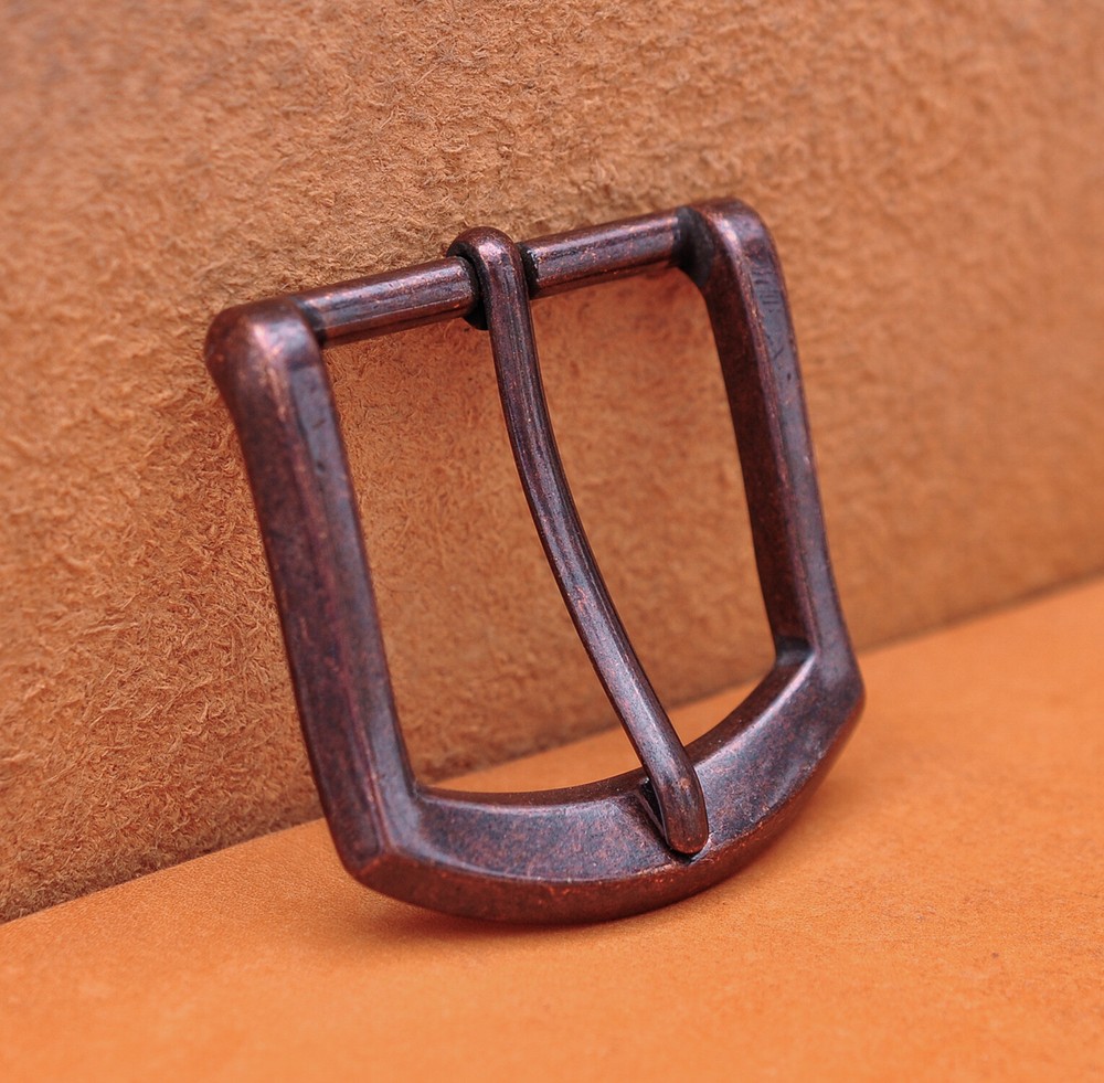 1-1/2&Prime; Antique Copper Heavy Square Single Prong Pin Clip Belt Buckle Replacement