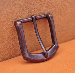 1-1/2&Prime; Antique Copper Heavy Square Single Prong Pin Clip Belt Buckle Replacement