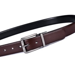Beltox Men&rsquo;s Genuine Leather 34-36, Black Coffee With Brushed Roller Buckle
