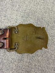 Vintage Budweiser Belt & Buckle Clydesdales King of Beers Leather Embossed 1978