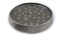 Men Belt Buckle Round 3&Prime; Heavy Metal Dome Skulls Silver Brown Biker Accessory