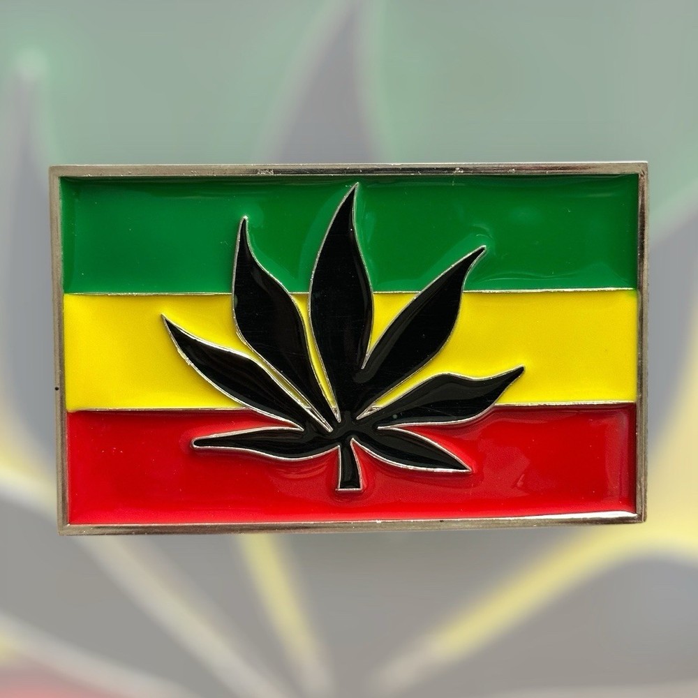 Guyana/Rasta Belt Buckle Head