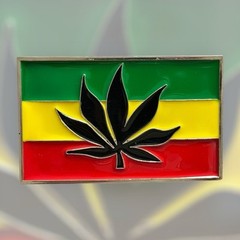 Guyana/Rasta Belt Buckle Head