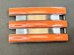 Adidas Golf Trophy Used Vintage Orange On Black Colored Stripes Belt Buckle