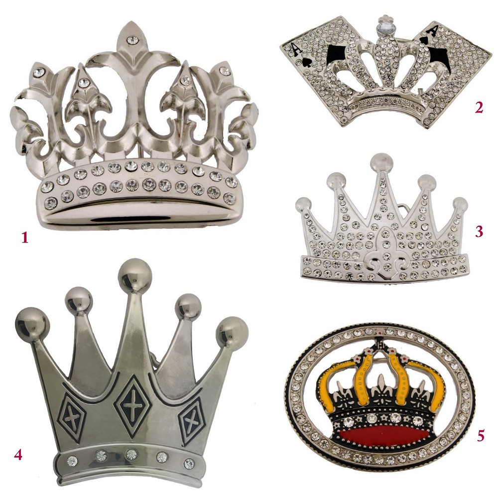 Iced Out Crown Belt Buckle Bling Bride Multicolored Metal Princess Fashion Gift