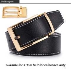 Men Reversible Belt Head Rotary Pin Buckle Single Prong Alloy Metal Belt Buckle