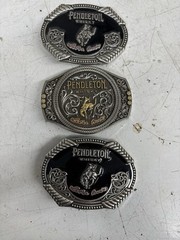 Pendleton Whisky Western Belt Buckle Let&rsquo;er Buck Montana Silversmiths 2020