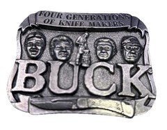 Buck Knives Pewter Belt Buckle Four Generations Smoky Mountain Knife Works
