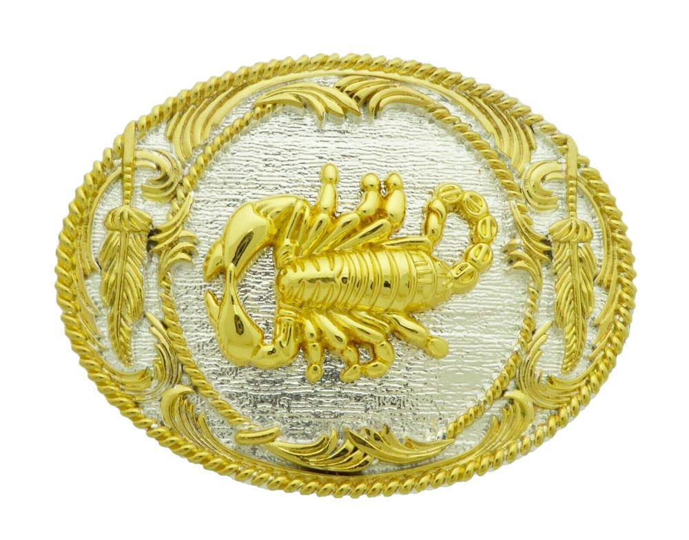 New Men Women Scorpion Belt Buckle Western Cowboy Cowgirl Rodeo Texan Gold Metal
