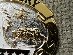 8th Cavalry Honor and Courage Army Solid Brass Belt Buckle (Oval)